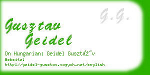 gusztav geidel business card